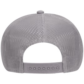 OTTO Wholesale 12 x Cap 5 Panel Mid Profile Mesh Back Trucker Hat (014 - Gray) (OSFM - Adult)