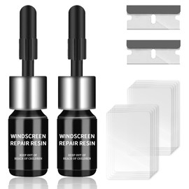 DEZEU Windscreen Chip Repair Kit,2025 Latest Upgraded Glass Repair Kit,5 Min Quick Glass Repair Liquid,Long-Lasting for Windscreens, Windows, Mirrors,All Crack Types Windscreen Repair Kit (Black).