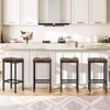 Lussenwert Stool Covers Rectangular Set of 2, Stretch Printed Vanity