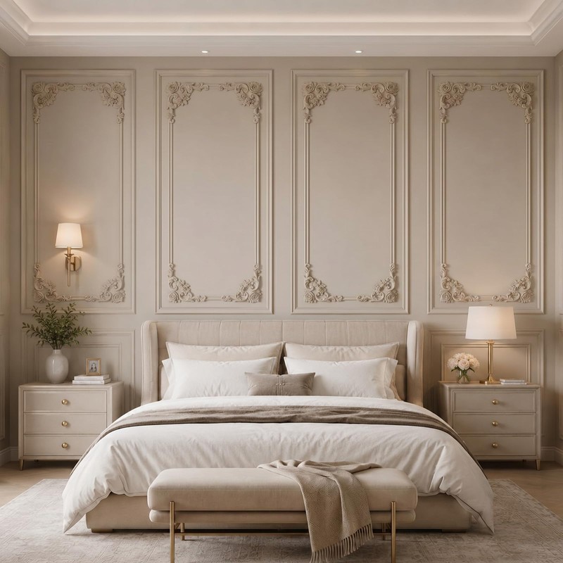 DoubleFill Wall Molding Kit Premade Molding Panel with Corner Accent,