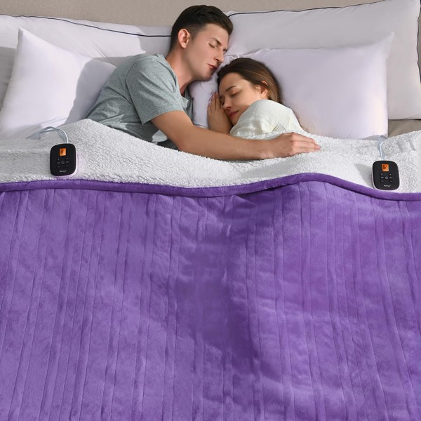 Bearhug Heated Blanket Queen Size 84" × 90", Dual Controller