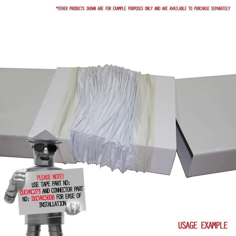 Kair PVC Rectangular Flexible Hose 204mm x 60mm - 3