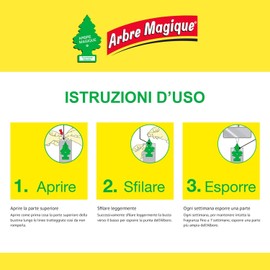 Arbre Magique Car Air Freshener, Intense and Textured Fragrance, Made in Italy, Pack of 6 Mixed Pieces with Barber Shop, Supernova, Black Pine, Fresh Water, Sports and Pine