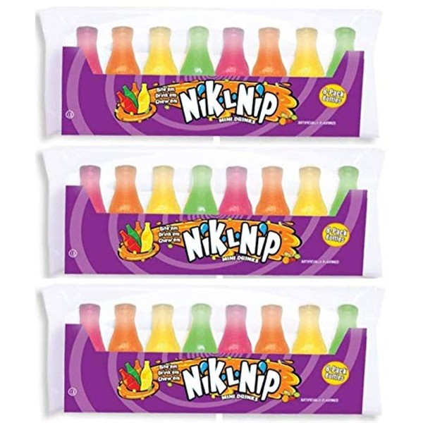 Nik-L-Nip Nik-L-Nip Mini Drinks Candy, 8 Count, Pack of 3