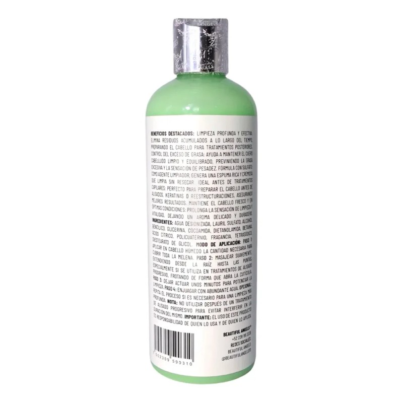 Shampoo Limpieza Profunda 500ml Elimina Impurezas Y Residuos