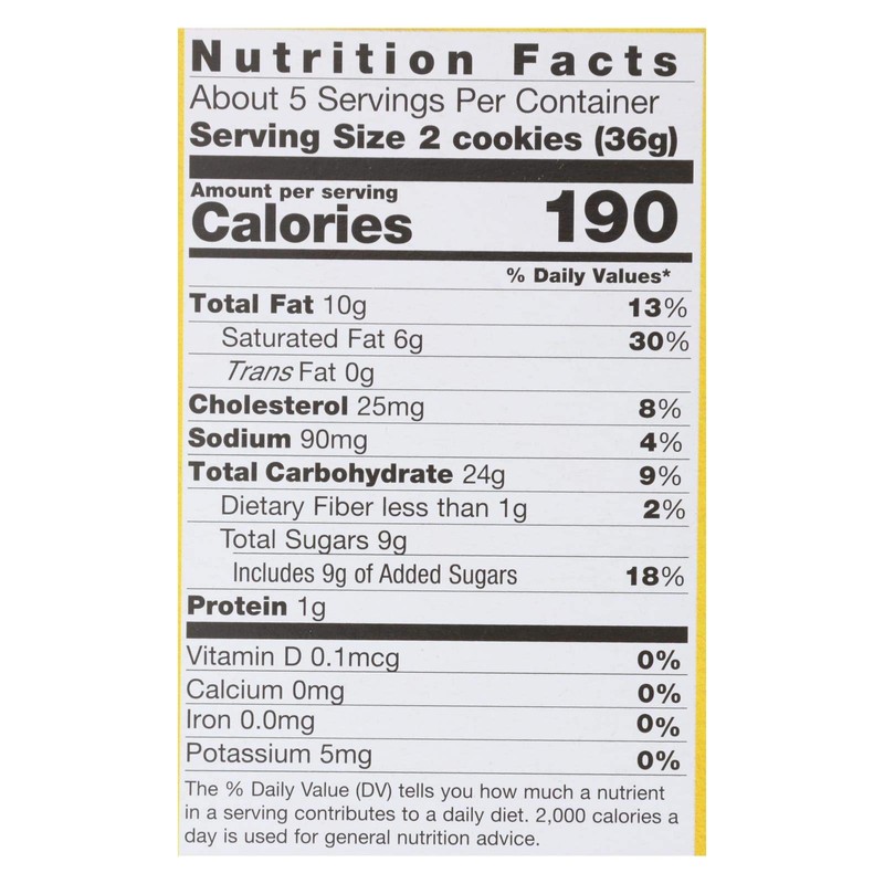 Pamela's Products - Cookies - Lemon Shortbread - Gluten-Free -