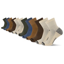 Merrell Men's & Women's Everyday Outdoor Ankle 12 Pair Pack, Gray Assorted, M/L