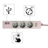 EVOELEC Power Strip 3-Way with 3 USB and Switch Multiple