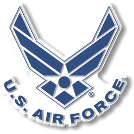 U.S. Air Force Wings & Star Logo Magnet by Classic Magnets, 3D Rubber Vintage-Style Collectible Patriotic Military Souvenirs and Gifts Made in The USA