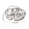 316L Stainless Steel Divided Steamer Tray with Double Handle Portion