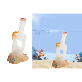 Cherjoury Drifting Bottle Art Crafts Simulation Hideouts Funny Cave Fishtank Landscaping Easter Shrimp Breeding Hiding Ornament Large Resin Aquarium Decorations