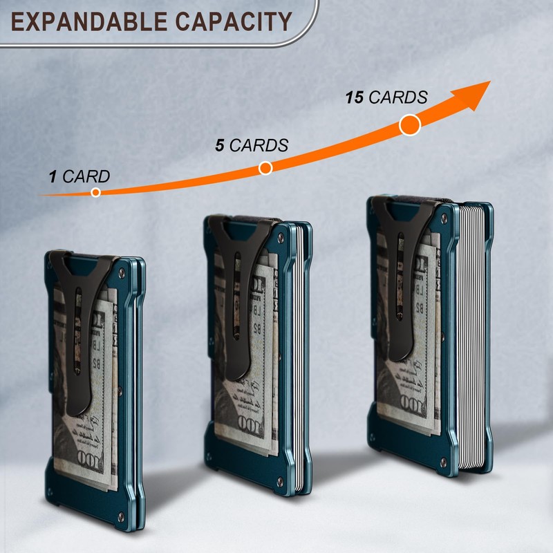 KEMISANT Men Wallet, Slim Wallet Money Clip Gift Men Compatible