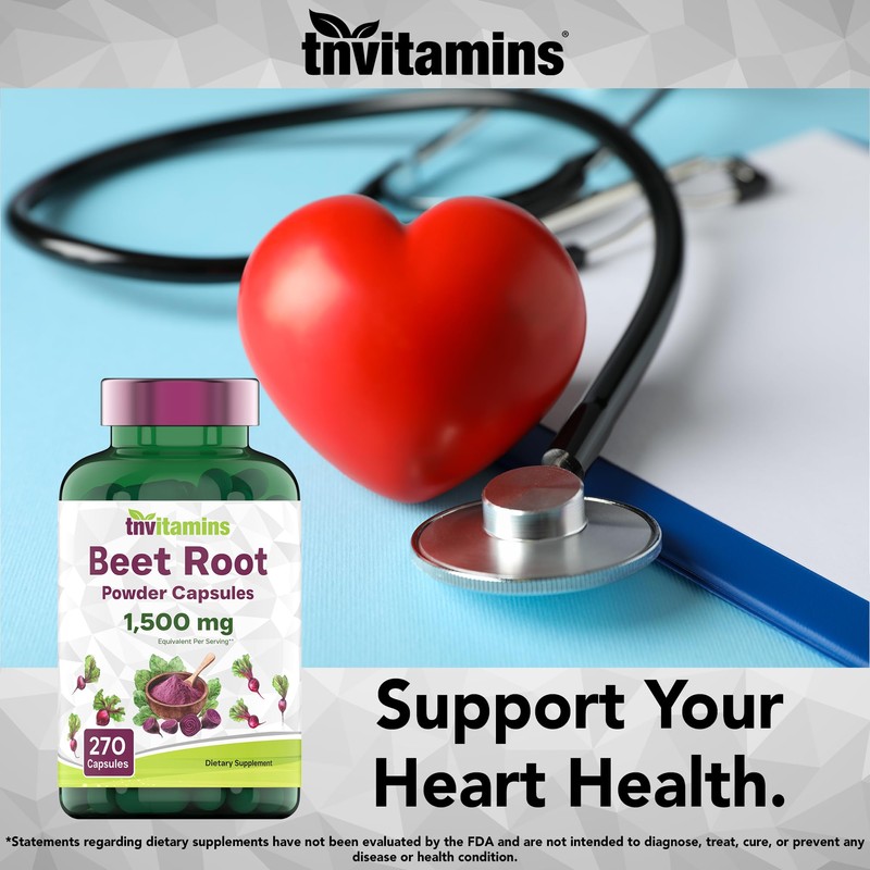 tnvitamins Beet Root Capsules 15,00 Mg Per Serving - 270