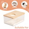 FeiFanChoice Hamster Sand Bath, 18.5x12.5x8.5 CM Transparent Hamster Bathing Sand,