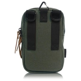 Outdoor Products Mini Shoulder Pouch, Shoulder Bag, Cordura, Suede Synthetic Leather, Neo Classic, 2-Way, Detachable Shoulder Strap, Nylon, charcoal gray