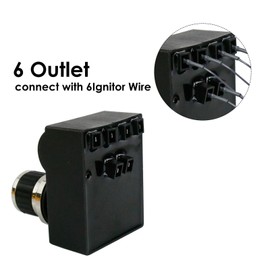 Uniflasy DHL-128-6Q Universal 6 Outlets Tact Push Button Grill Ignitor Kit for Home Depot Nexgril 720-0830H, 720-0830D,720-0888,720-0888N and Most Nexgrill Grill Models
