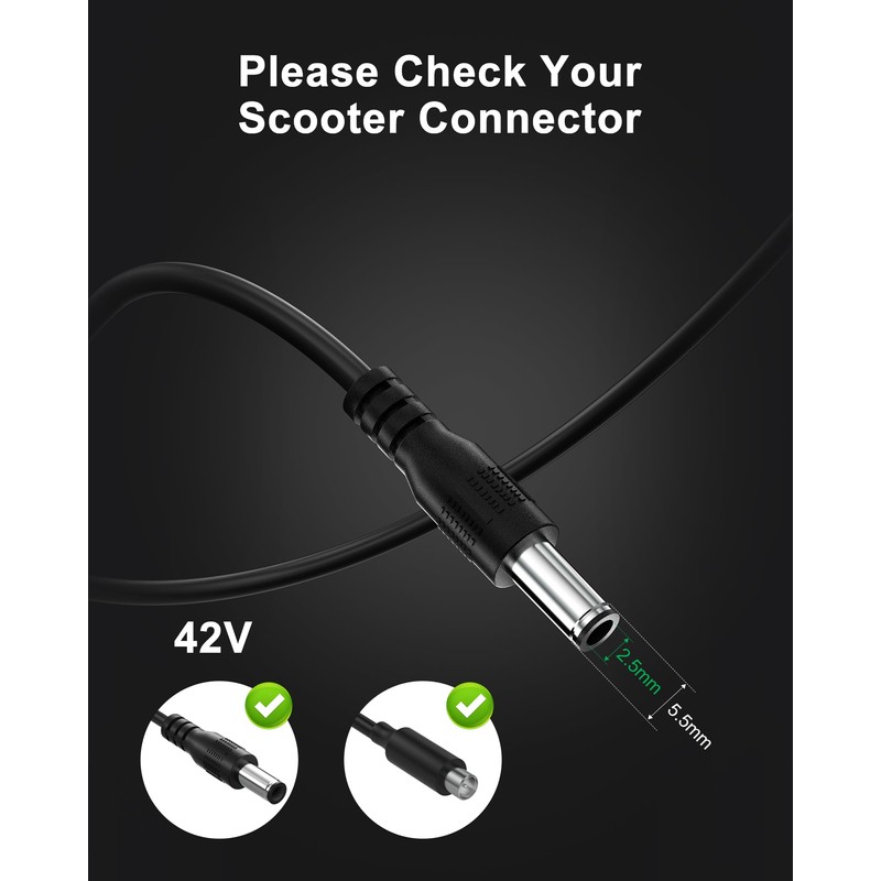 VHBW 42V Replacement for Maxshot Electric Scooter Charger Compatible with