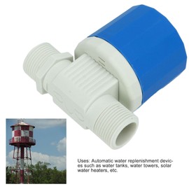 Float Valve, Water Tank Float Valve, Food Grade Nylon Anti-Wear Water Level Control Valve, Automatic Inlet for Solar Water Heater (3/4)