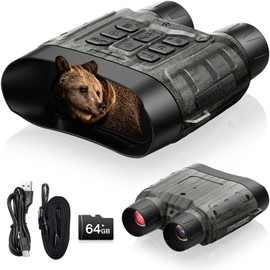 Night Vision Goggles, 4K Night Vision Binoculars for Adults, 1500FT Infrared Range - 3'' HD Screen Hunting Gear Essentials for Camping, Wildlife Observation, Security