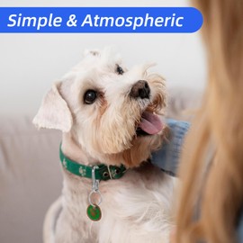 Oruola 6 Pack Dog Tag Clip for Collar, Durable Rabies Tag Holder for Dog Collar, Stainless Steel Dog Tag Clips, Secure Pet Tag Holder for Pet Collar, Easy Change Dog Tag Clip, Silver