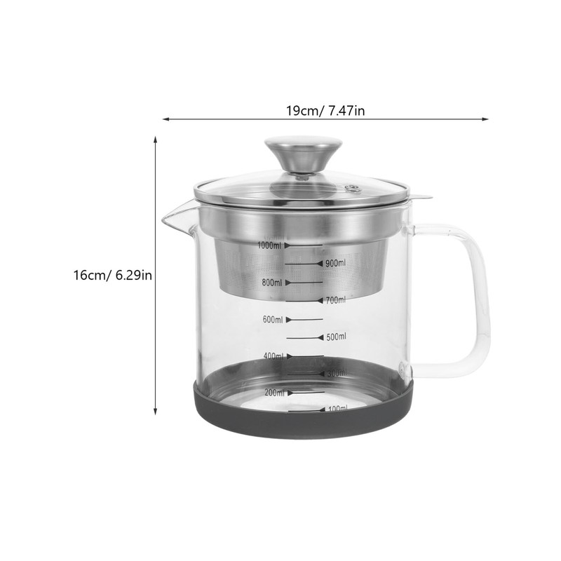 Luxshiny Soy Milk Filter Pot 1L Glass Container with Fine