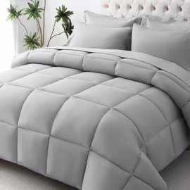 JOLLYVOGUE King Size Comforter Set, Ultra-Soft King Comforter Set, King Size Comforter Set 7 Pieces, Goose Down Alternative, Oeko-TEX Certified, Sheets & Pillowcases