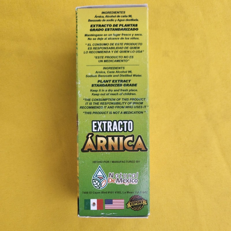 natural de mexico Arnica Extract 60ml Arnica Extracto Liquido gotas
