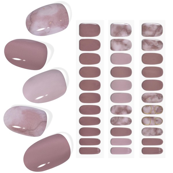 MISS MODA Thin Gel Nail Seal, Semi-Cured Type, 33 Pieces, Hand Use Nail Seal, Curing Type Gel Nail Sticker, Easy to Apply Nail, Popular Design