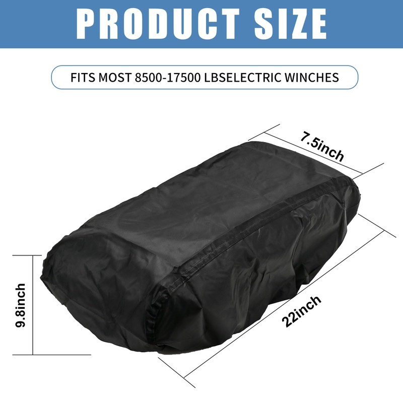 Winch Cover, New Upgrade Heavy Duty 600D Oxford Fabric Winch