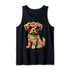 Fruity Cat Fun: Fruit Loops Cat Tank Top, black