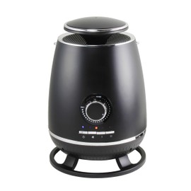 Comfort Zone CZ360BK 360° Ceramic Heater with Safety Tip-over Switch, Black for Home, Office, Bedroom