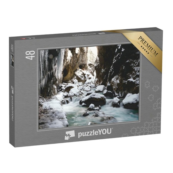 puzzleYOU: Puzzle 48 Pieces "Ice Snow and Waterfall in the