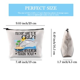 JTOUK Cruise Travel Gift Cruise Squad Girls Trip Gift Cruise Team Makeup Bag Gift for Family Cruise (Train You Bag EU)