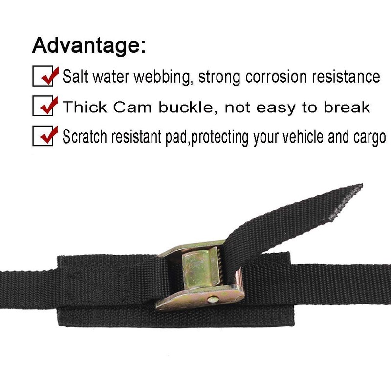 Lashing Strap 8 FT Tie Down Straps Cargo Kayak Strap