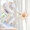DEFIYEAR 2PCS Magnetic Curtain Tie Backs, Flower Shaped Curtain Binding