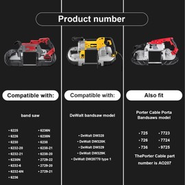 4 Pack 45-69-0010 Blade Pulley Tires Replacement for Deep Cut Band Saw Parts 6230 6232-6 6225 AO2807 6238N 6238-20 2729-20 Portaband Band Saw Rubber Belt