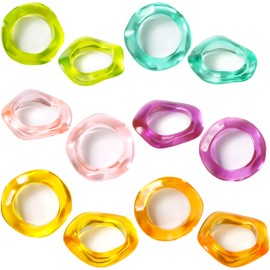 Spring Napkin Rings Set of 12, Color Napkin Holders, Epoxy Resin Napkin Rings Bulk for Party Decoration, Dinning Table, Everyday, Family Gatherings - A Great Tabletop Décor - Pastel Light