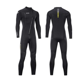 ZCCO 3mm Neoprene Wetsuits, Front Zip Full Body Men and Women Diving Suit, one Piece for Snorkeling, Scuba Diving Swimming, Surfing