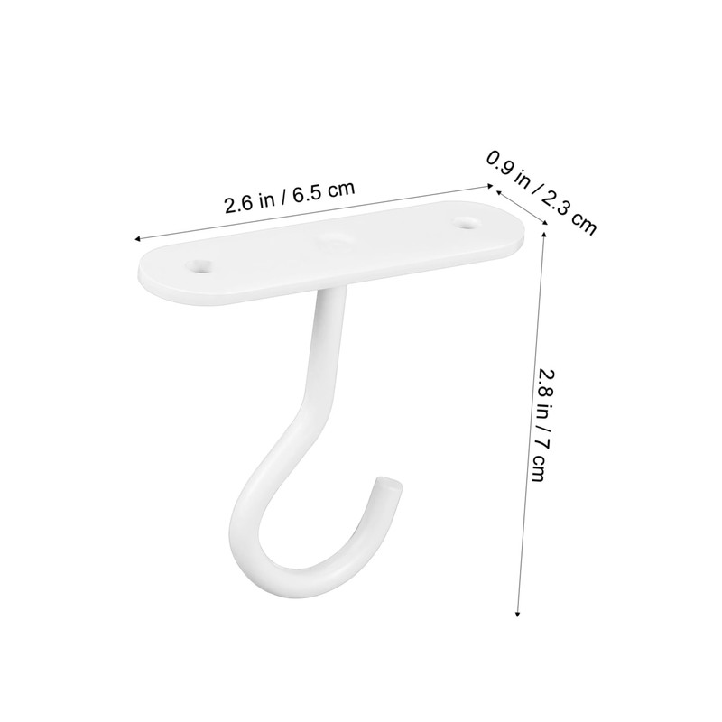 IWOWHERO 2 Pcs Heavy Duty Ceiling Hooks White Plant Hangers