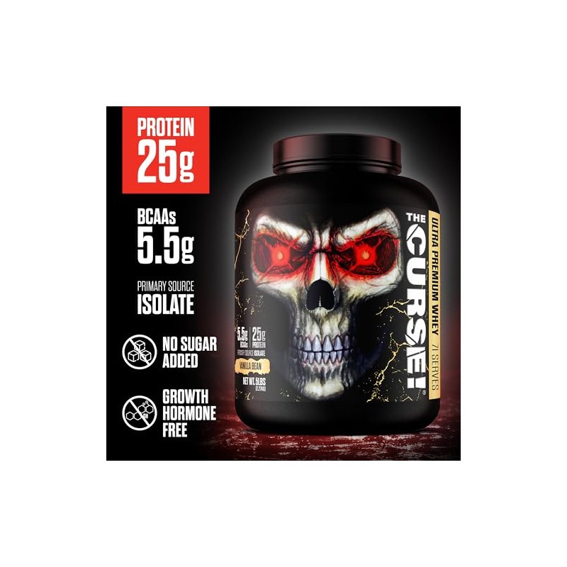 JNX Sports The Curse Ultra Premium Whey Protein Powder Vanilla