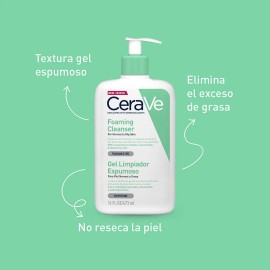 Gel Limpiador Espumoso CeraVe Piel Mixta o Acné Grasa 473m