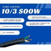 WindyNation 25 Ft. 10/3 10 AWG Gauge 3 Conductor SOOW
