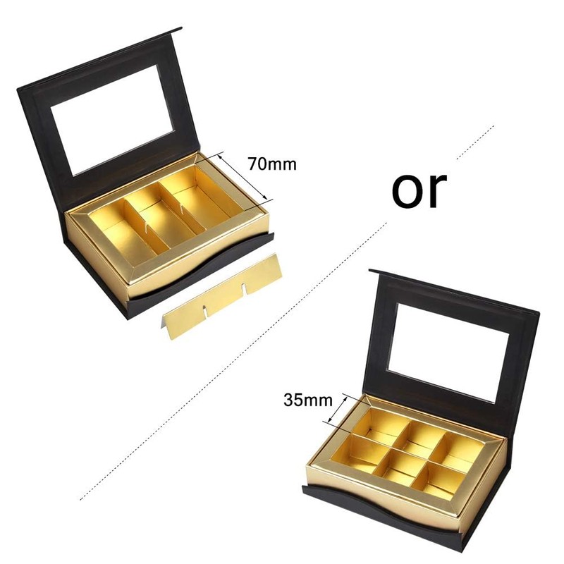 Chocolate Boxes Packaging, Black Chocolate Box Empty Treat Boxes with