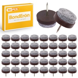 BondEron 50 Stück Filzgleiter mit Nagel Ø 22mm, Stuhlgleiter Möbelgleiter, Robuster Bodenschutz & Geräuschreduzierung für Parkett, Fliesen & Laminat