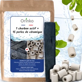 ORINKO EM Ceramic Beads & Activated Carbon Filter - Natural Water Treatment for Pure & Healthy Drinking Water