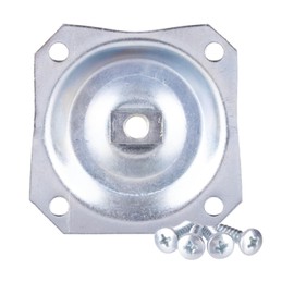 Waddell Furniture Leg Mounting Bracket (1 Count, Heavy Duty Top Plate) | 18G Steel Quick Mount Table Leg Attachment Hardware | DIY Home Projects Made Easy | Compatible with Bolt Hanger Table Legs