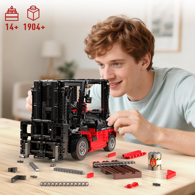 Mould King 13106 RC Forklift Truck Building Sets, MOC Remote