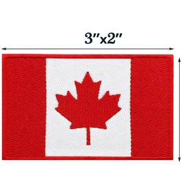 6Pcs Canada Flag Patches, Tactical Tags, Canadian Maple Leaf Embroidered Patch, Morale National Emblem Patch, Hook Loop Embroider for Travel Backpack Hats Jackets Team Uniform