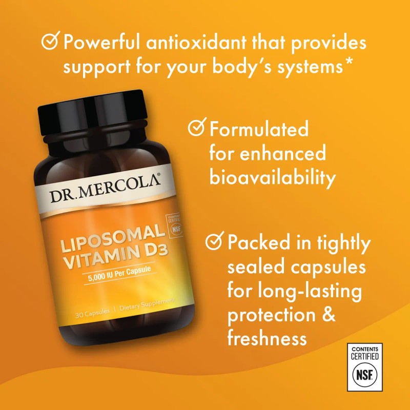 Dr. Mercola Vitamina D3 Liposomal 5000 Ui 30 Cápsulas