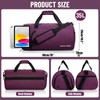 BECOJADDE Gym Bag for Women Men with Shoe Compartment &